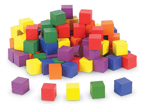 Recursos De Aprendizaje Cubos De Color De Madera