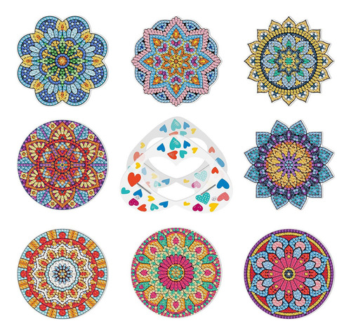 . Posavasos De Pintura De Diamantes Diy De 8 Uds Posavasos