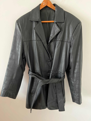 Campera O Trench (t. S) En Cuero Vacuno 100 % Legítimo Mujer