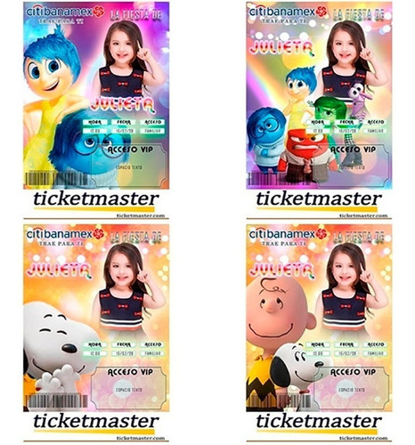 30 Invitaciones Psd Tipo Ticketmaster