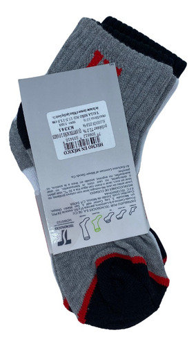 Calcetas De Niños Wilson 6 Pares Blanco Gris Y Negro Liso 17.5-21.5cm