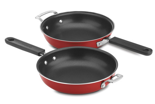 Juego De Sartenes Fritata Antiadherente Cuisinart Fp2-24res Color Rojo