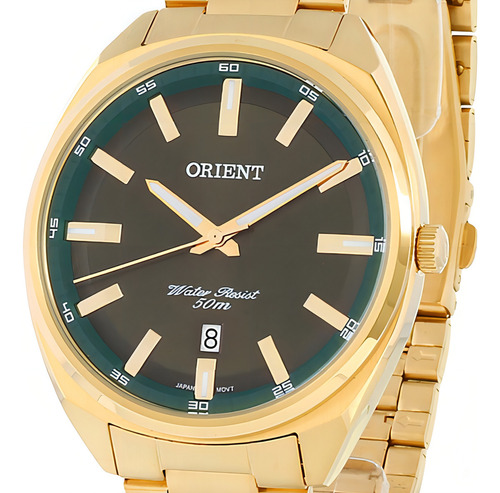 Relógio Orient Analógico Dourado Masculino Mgss1213 E1kx