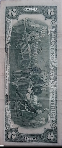 @mlr./ Billete Antiguo De 2 Dollars Año 1977 Perf. Condición