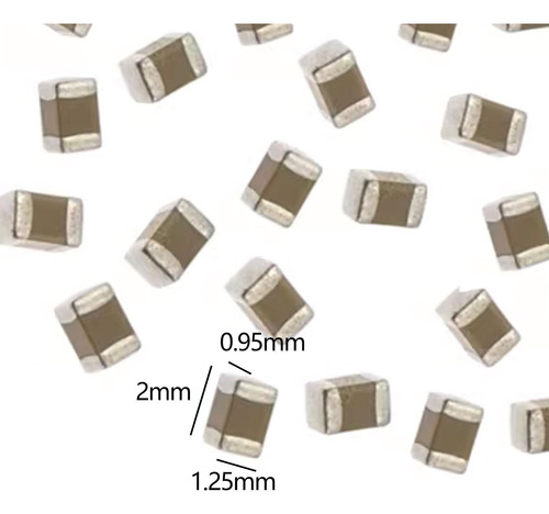 100 Peças 0805 Smd Capacitor Eletrônico Diy Pequeno Chip