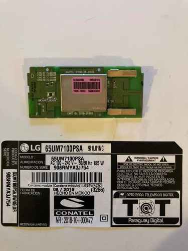 Modulo Wifi Bluetooth Lgsbwac92 Para LG 65um7100psa 65um7100 (Usado)
