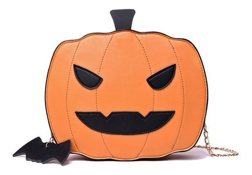 Imagen 1 de 8 de Bolsa Crossbody Moda Diseño Halloween Calabaza Bandolera