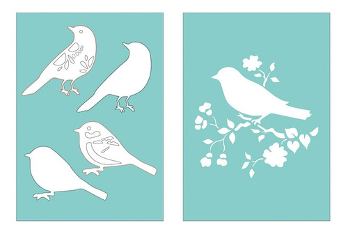 Stencil Laura Craft Set Pájaros