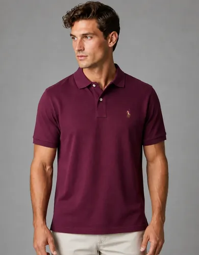Camisa Polo Ralph Lauren Masculina Slim Colored Manga Curta