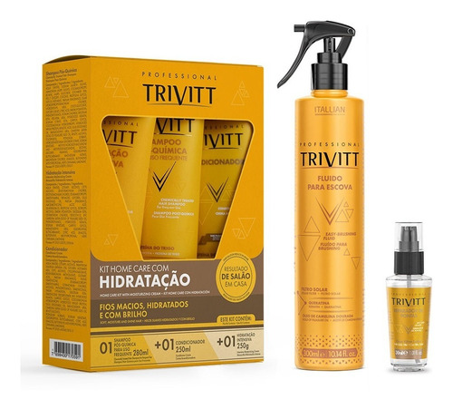 Kit 05 Produtos Trivitt Profissisional Itallian Faça Em Casa