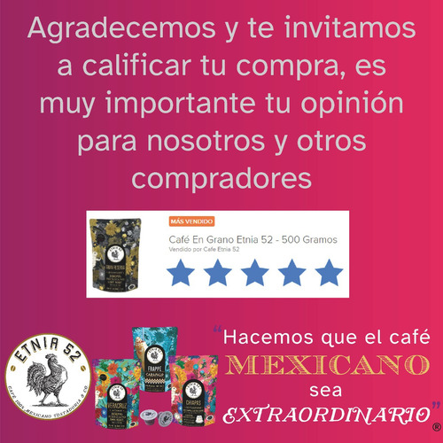 Imagen 5 de 5 de Café Soluble Instantáneo, Etnia 52 - 155 Gr