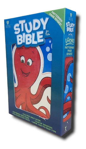 Imagen 1 de 5 de  Biblia Infantil En Ingles Hcsb Study Bible For Kids Octopus