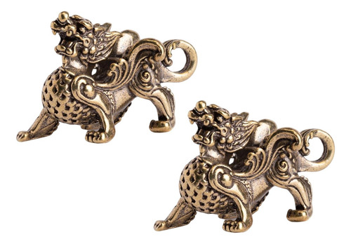 1 Par De Accesorios Decorativos De Llavero Colgante Pixiu