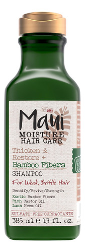 Maui Moisture Champu Engrosador Y Restaurador + Fibra De Bam