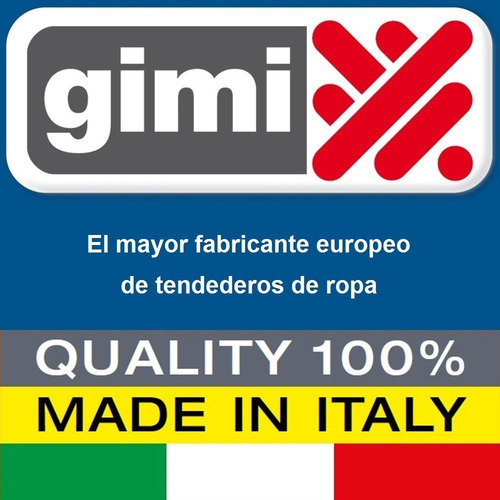 Imagen 4 de 10 de Tendedero Tender De Ropa Pie Acero Galvanizado Gimi Italiano