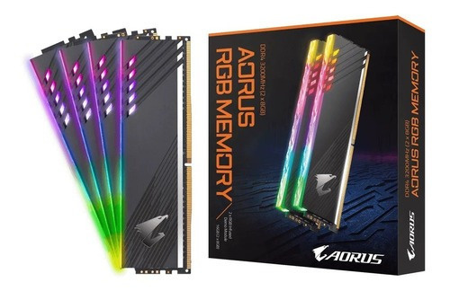 Memoria RAM Aorus RGB Memory gamer color gris 16GB 2 Gigabyte GP-ARS16G32D