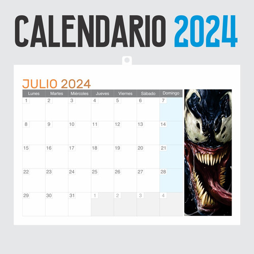 Calendario 2024 Superheroes Marvel Y Dc - Animeras