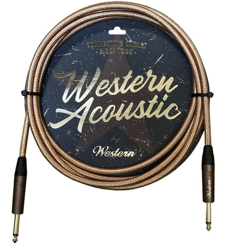 Cable Plug Tela Recto Western Acoustic Atx30 3mts Guitarra