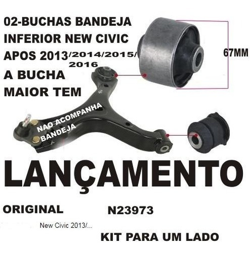 Bucha Balanca Bandeja Leque New Civic Apos 2013 Original