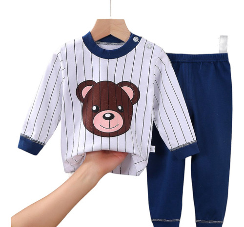 Pijama Para Niños Y Bebés, 100% Algodón Manga Larga