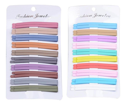 * 2 X 20 Piezas De Pinzas For El Cabello Coloridas For