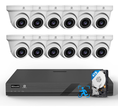 Gwsecu Sistema Camara Seguridad 4k Poe 16 Canal 16ch Nvr 4tb