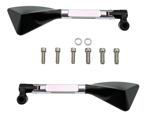 Imagem 3 de 3 de Retrovisor Esportivo Tipo Tomok Prata Yamaha Fazer 250 2013