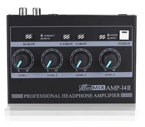 Amplificador De Fones Ouvido P2 P10 Distribuidor Audio 8 Ch