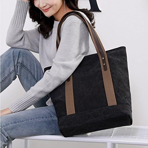 Bolsa De Lona Para Mujer, Informal, Con Asa Superior, De Tra