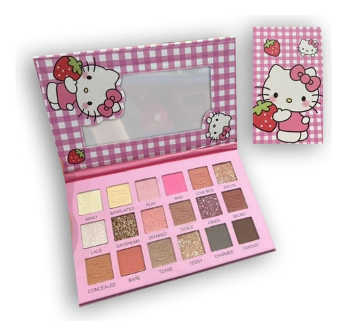 Maquiagem Infantil Paleta De Sombras Hello Kitty 18 Cores