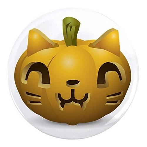 2,25 Pulgadas Botón Del Gatito Del Gato De La Jack-o-lantern