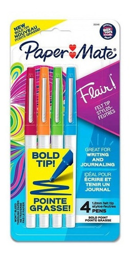 Marcadores Paper Mate Flair Bold X4