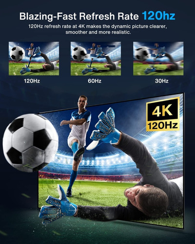 Cable Hdmi 2.1 4k 8k 1mt Certificado Hdr 48gbps Earc 10k Uhd
