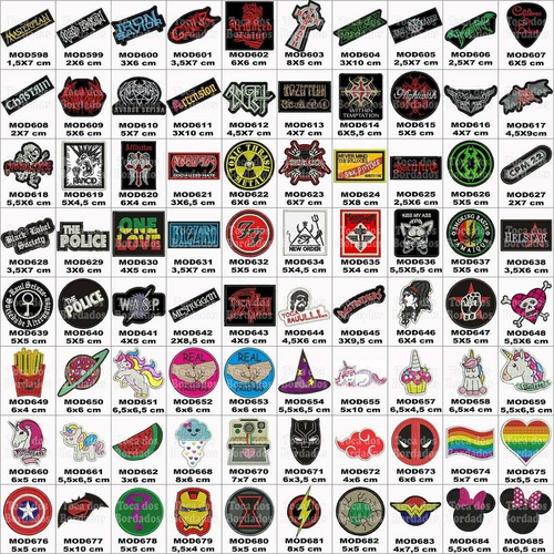 Kit C/ 15 Pçs Patch Bordado Motociclista Motorcycles Moto