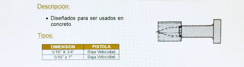 Cartucho Fulminante Impulsor Hilti Amarillo Cal.27 Corto