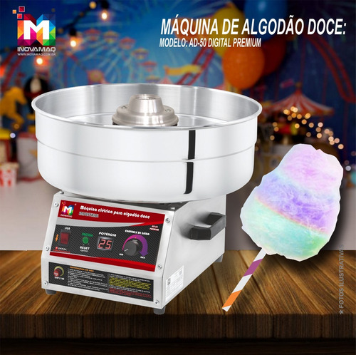 Imagem 3 de 7 de Máquina Algodão Doce Industrial Digital - 12x Sem Juros