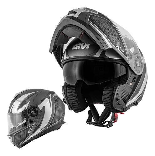 Capacete Givi Articulado X21 Shiver Fosco Viseira Solar