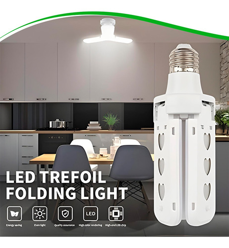 Foco Bombilla Led 18w 3 Hojas, Casa, Hogar, Luz, Lampara Blanco Frío