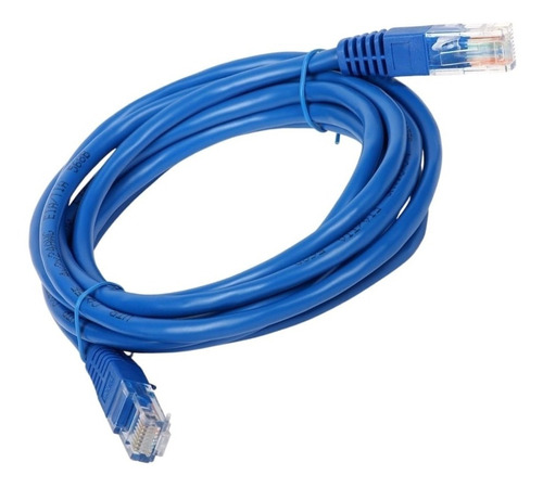 Cable De Red Cat6a 7,5 Metros Mc-3007 Azul Crazygames 
