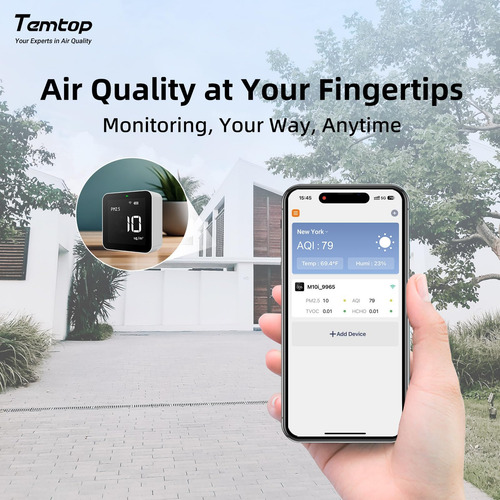 Temtop M10 Monitor De Calidad De Aire Pm2.5 Hcho Tvoc Mmg