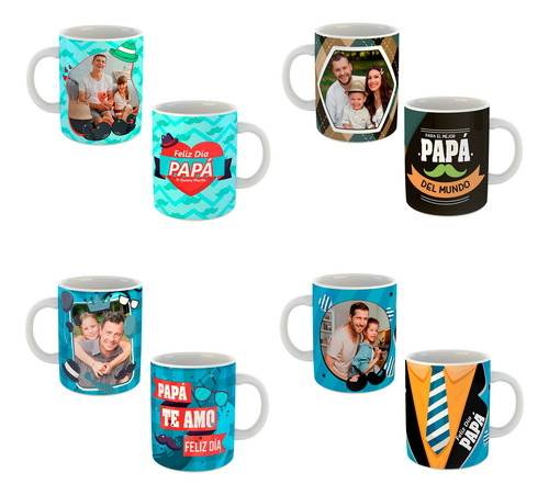 12 Plantillas Editables Para Sublimar Tazas Día Del Padre