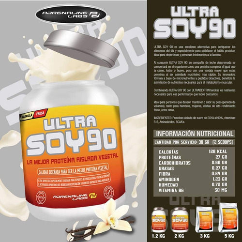Proteina De Soya Natural 1k Sin Sabor Ni Endulcorantes
