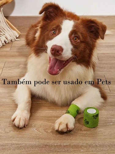 Kit 4un Bandagem Elástica Flexível S/ Látex 5cm Várias Cores