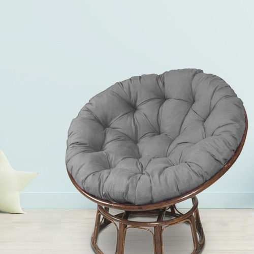 2 Cojín Para Silla Papasan, Cojín Redondo Para Gris Oscuro