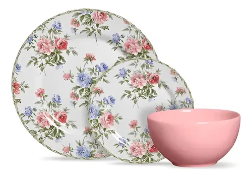 Aparelho De Jantar 12 Peças Com Bowl Romantica 2 Alleanza