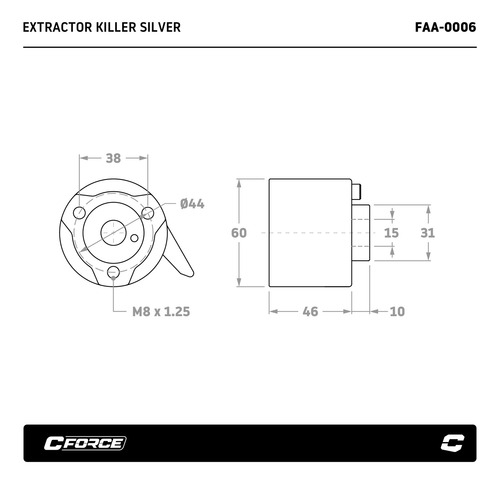 Extractor De Volante Collino Killer Silver Masa Sacavolante