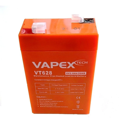 Imagen 1 de 3 de Batería De Gel 6v - 2,8ah Luces De Emergencia Faroles Recarg
