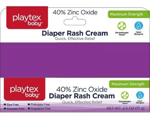 Playtex Baby Maximum Strength Diaper Rash Cream Zinc Oxide
