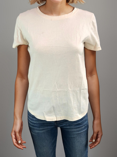 Top Mango Talla Xs De Color Amarillo (Usado)