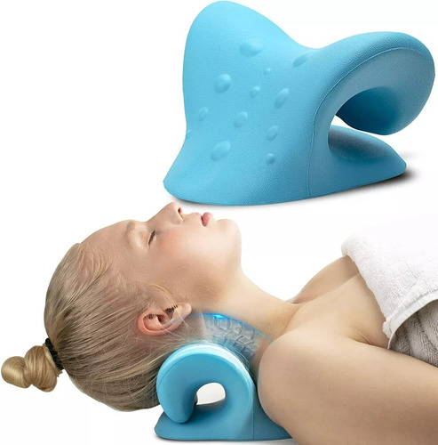 Relajante De Cuello Hombros Dispositivo De Tracción Cervical Color Azul